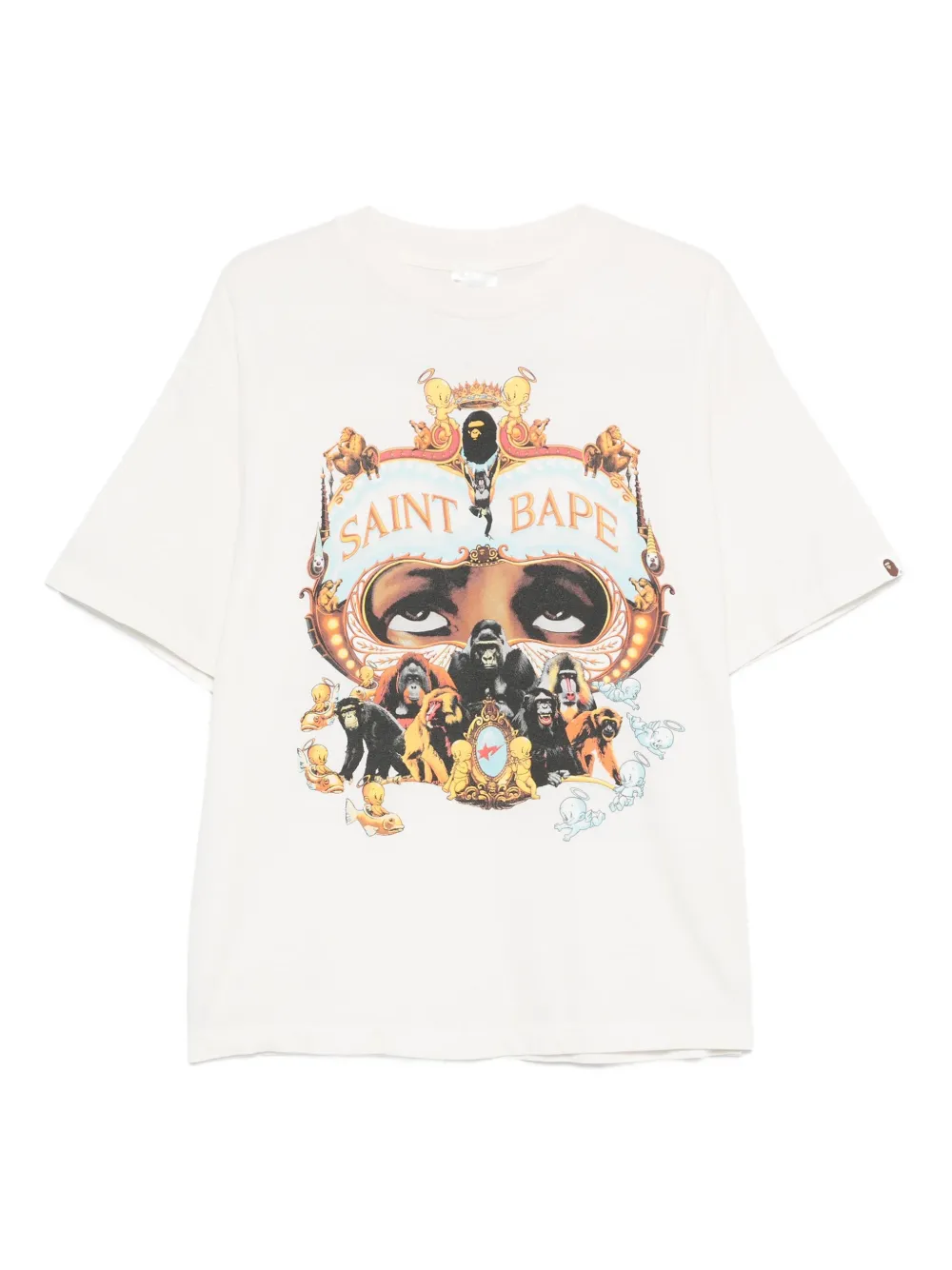 SAINT MXXXXXX x A BATHING APE® Generation graphic-print T-shirt | White | Image 1