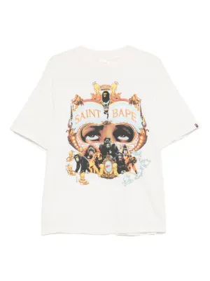 ©︎SAINT Mxxxxxx × A BATHING APE® SAINT MXXXXXX x A BATHING APE® Generation graphic-print T-shirt