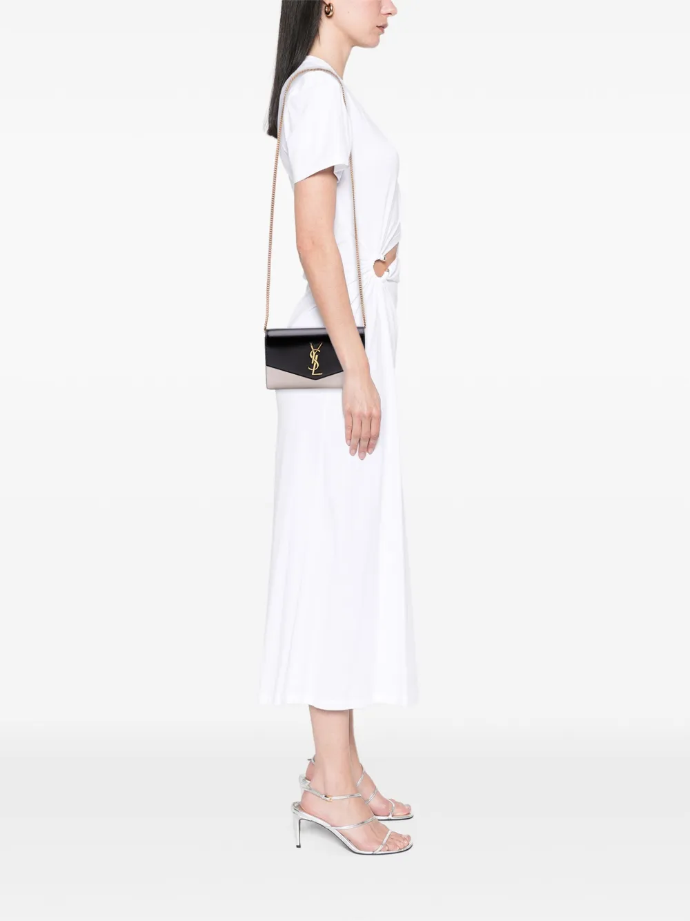 Saint Laurent Pre-Owned 2021 Bicolor Calfskin Uptown Chain Wallet crossbody bag | Pre-Owned | Image 2