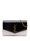 Saint Laurent Pre-Owned 2021 Bicolor Calfskin Uptown Chain Wallet crossbody bag - Black