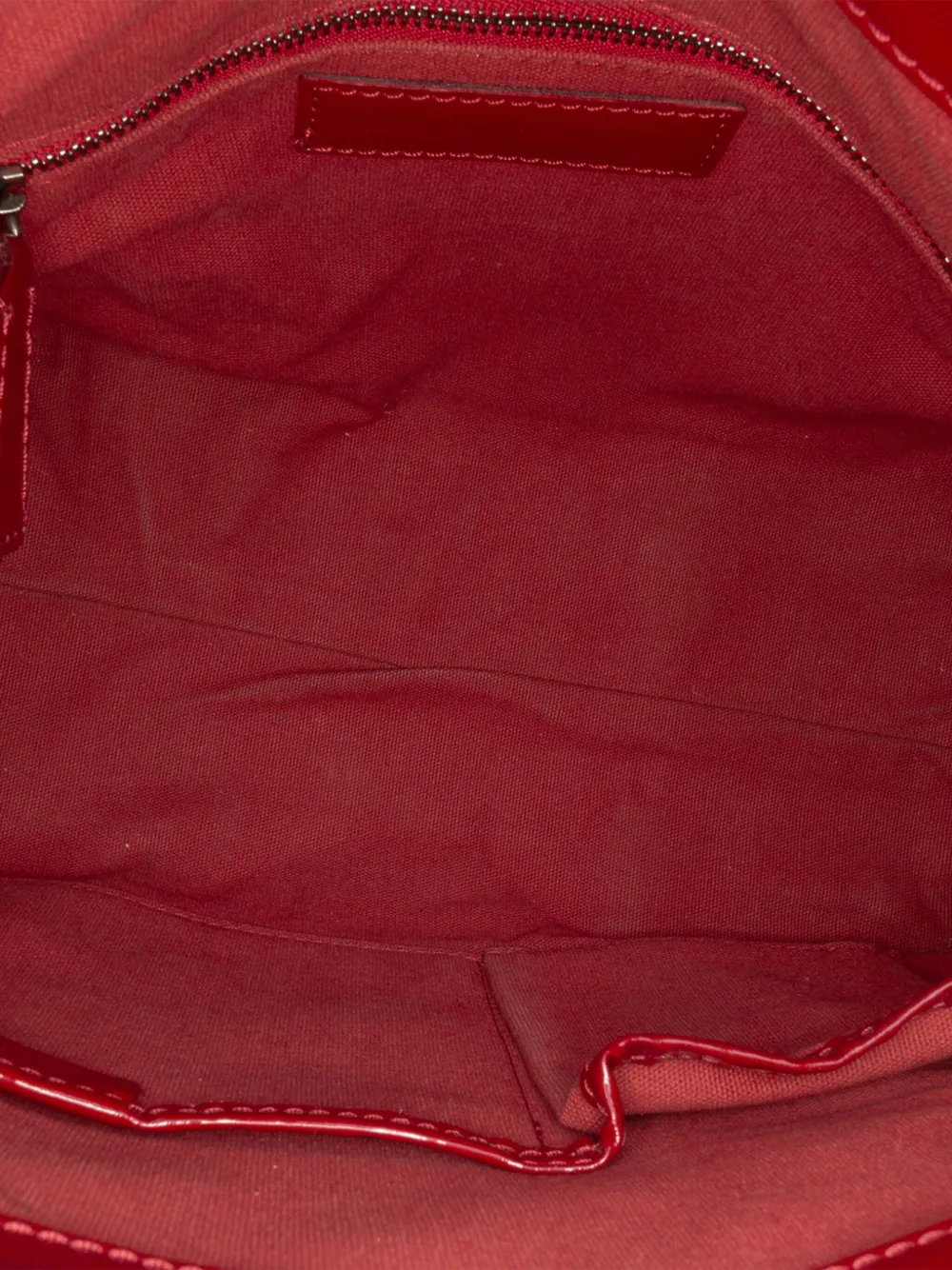 Pre-owned Burberry 2000-2017 Medium Embossed Patent Anford Satchel In Red