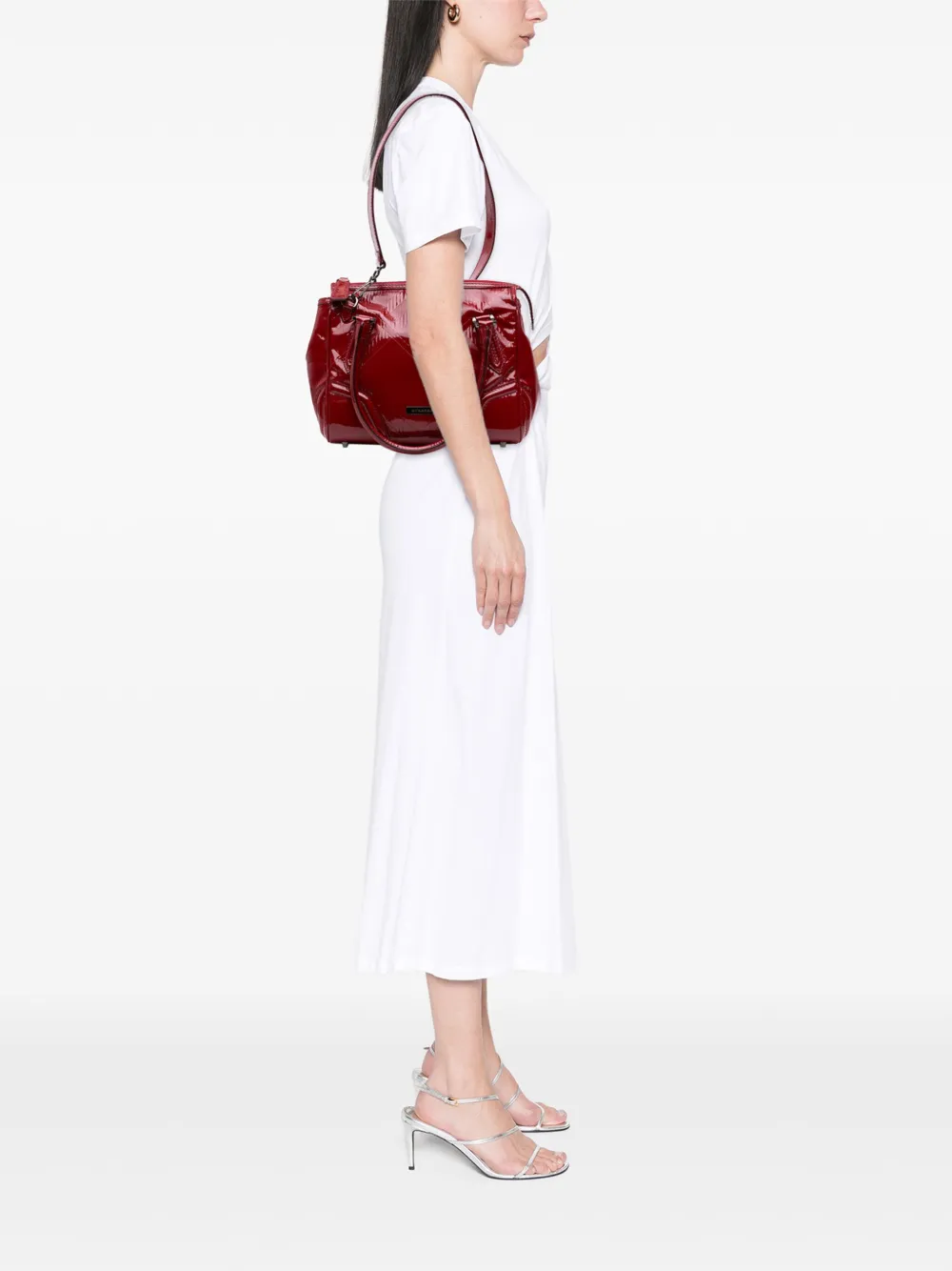 Burberry Pre-Owned 2000-2017 Medium Embossed Patent Anford satchel | Pre-Owned | Image 2