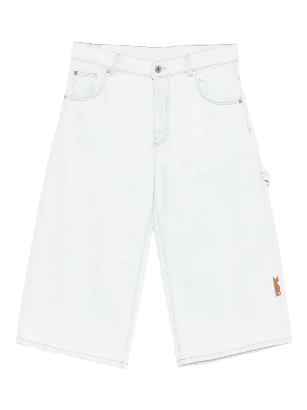 Off-white Five-pocket Denim Shorts In White