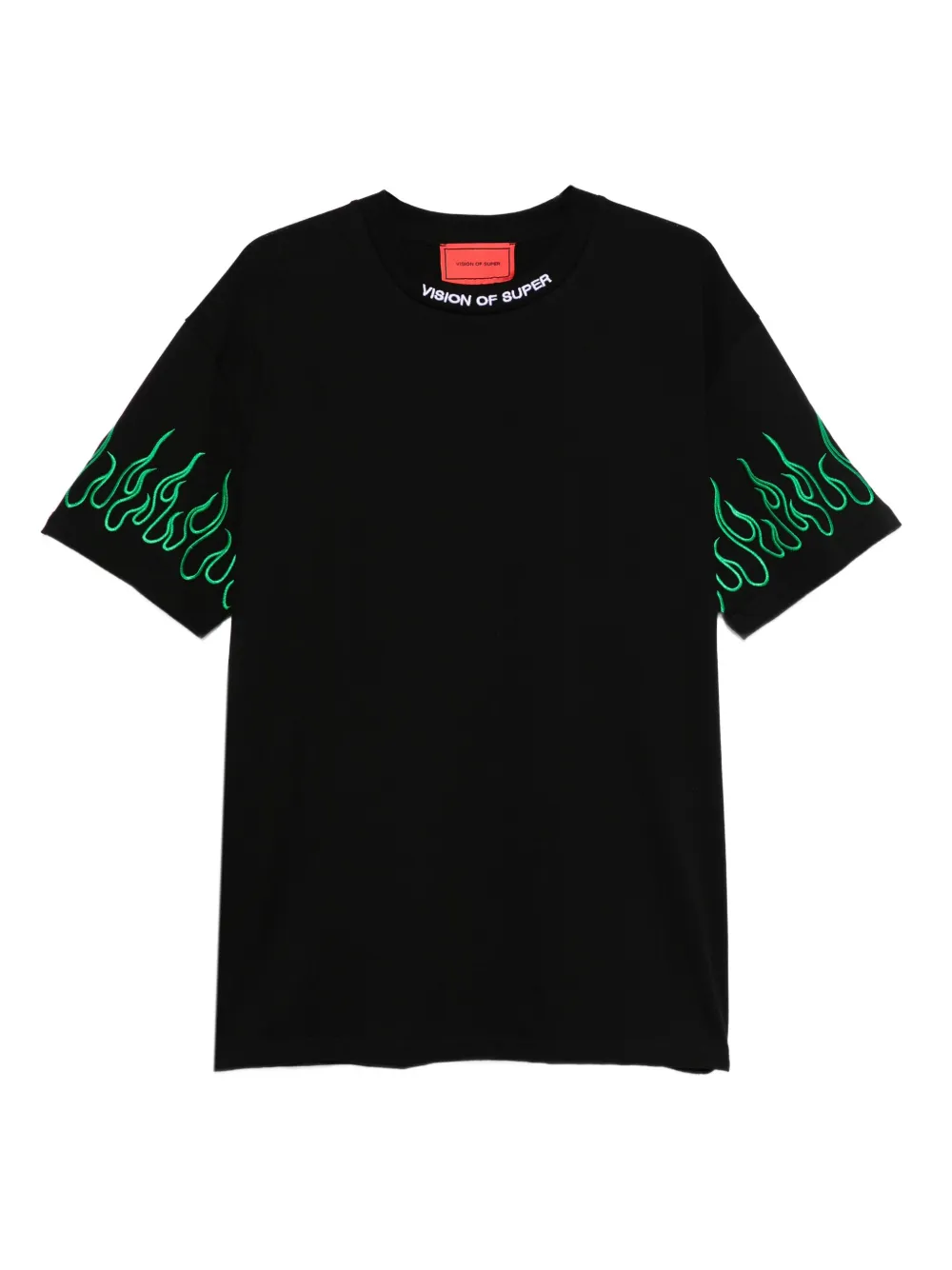 Vision Of Super flames-motif T-shirt | Black | Image 1