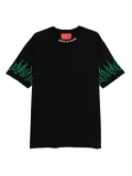 Vision Of Super flames-motif T-shirt - Black