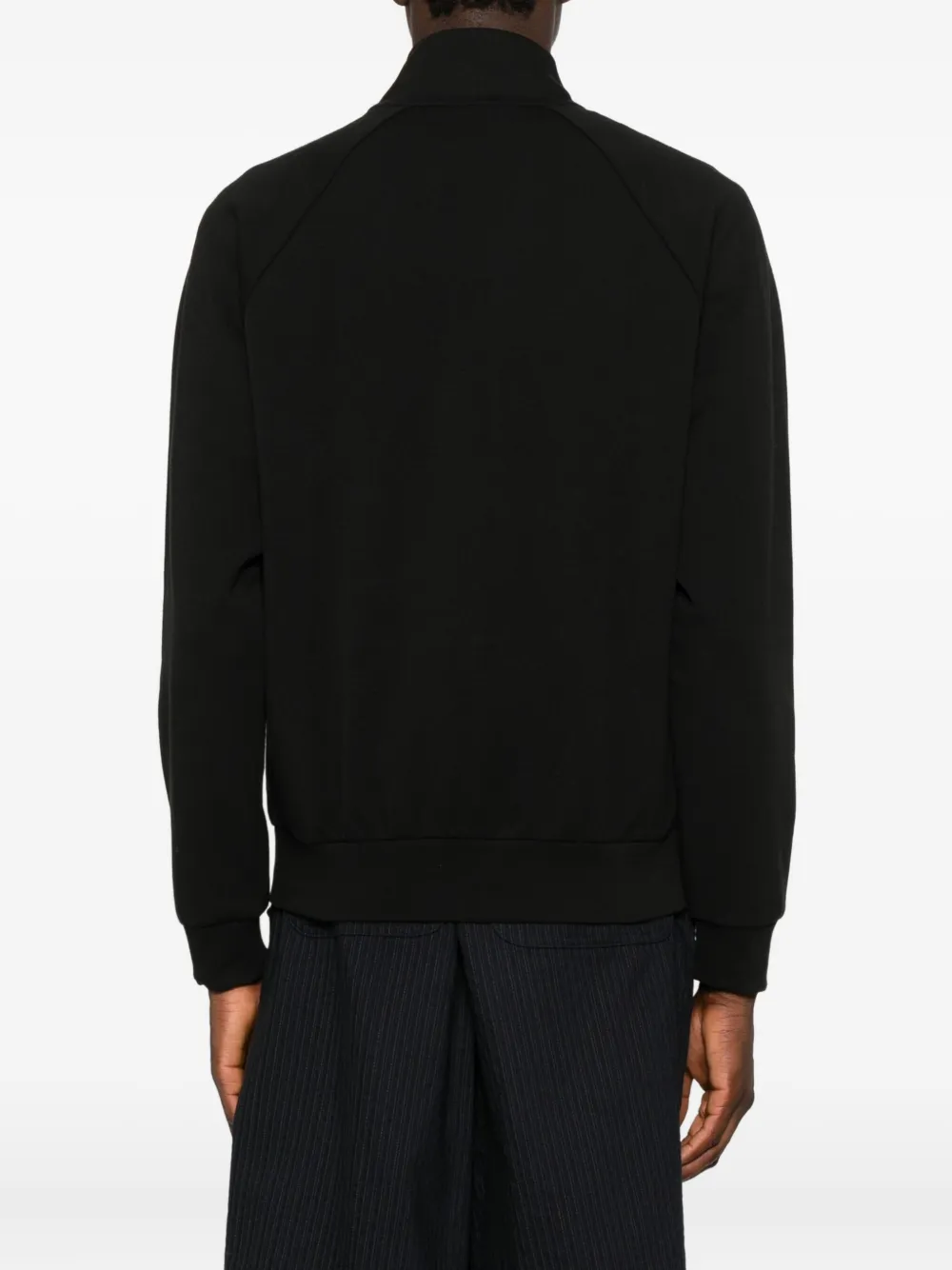 Lacoste Sweater met logodetail en rits Zwart