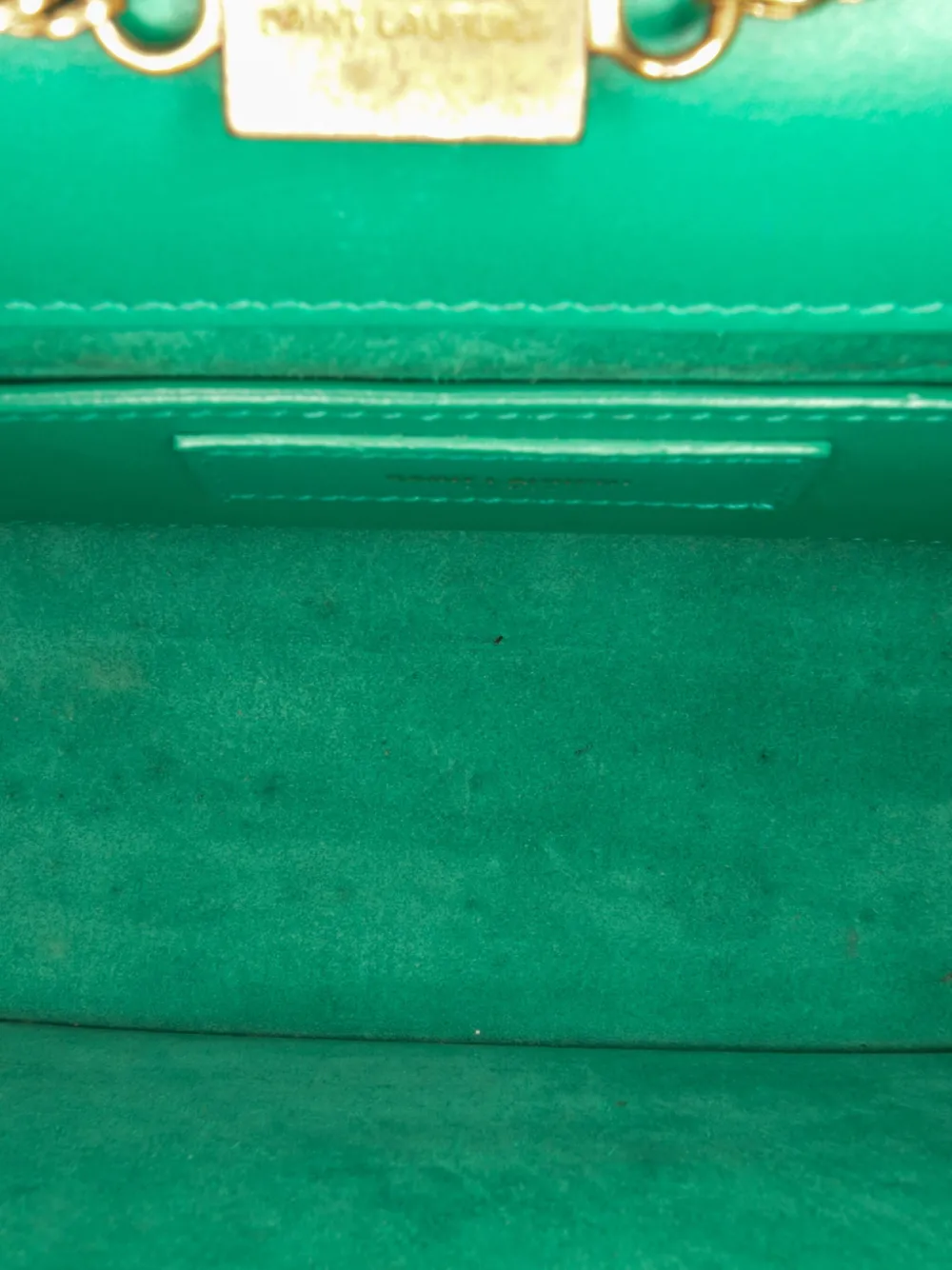Pre-owned Saint Laurent 2013 Small Leather Betty Crossbody Bag In Green