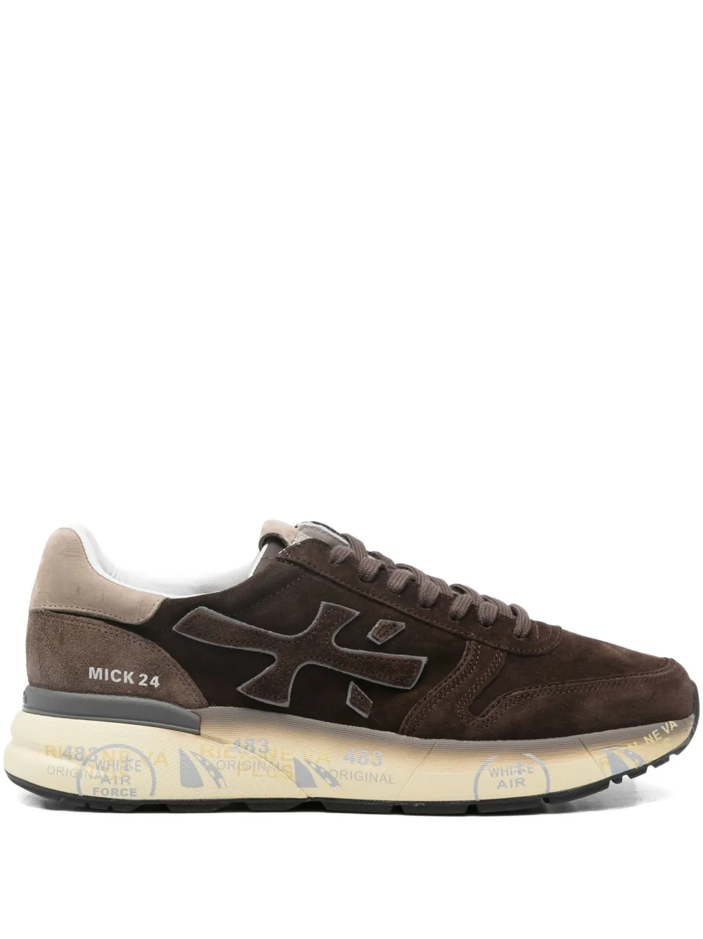 Premiata Mick Suede Leather Sneakers In Brown