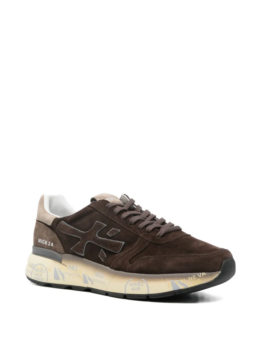 Premiata Mick Suede Leather Sneakers In Brown