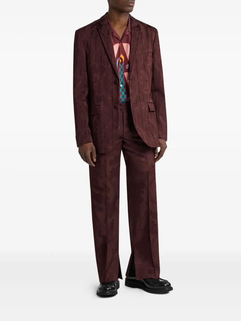 ETRO Broek met bloemen jacquard - Rood