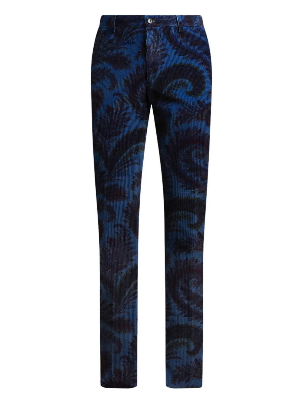 ETRO ribbed foliage trousers | Blue | Image 1