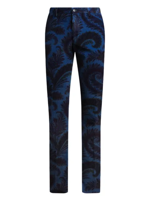 ETRO ribbed foliage trousers