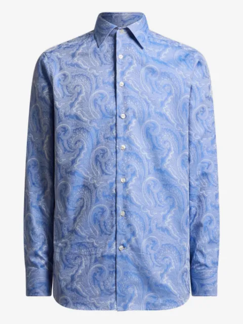ETRO camisa con motivo de cachemira en jacquard