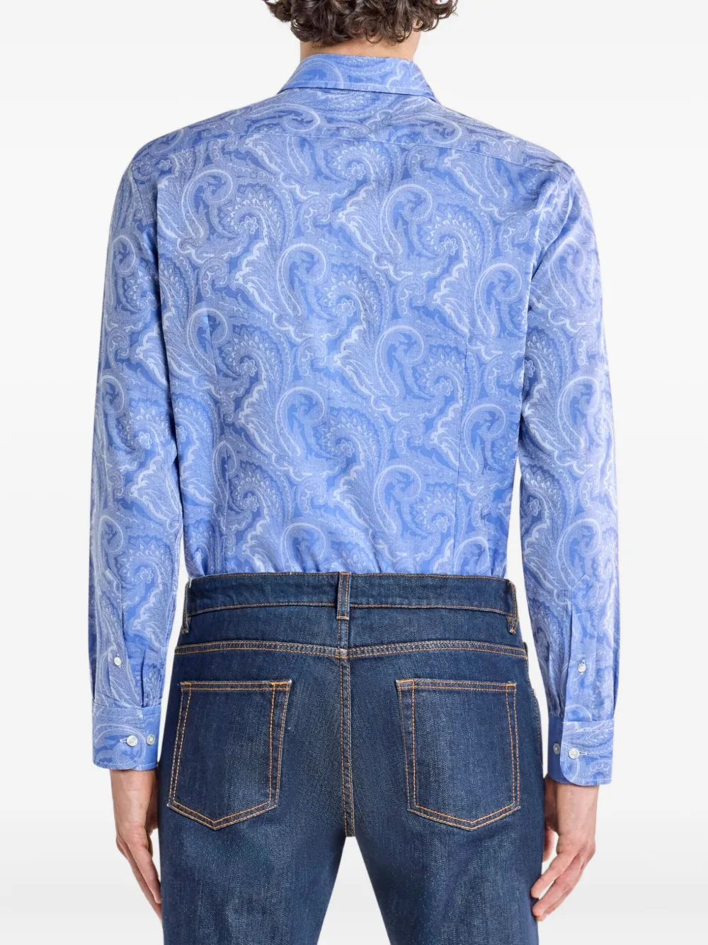 ETRO Overhemd met paisley-jacquard Blauw