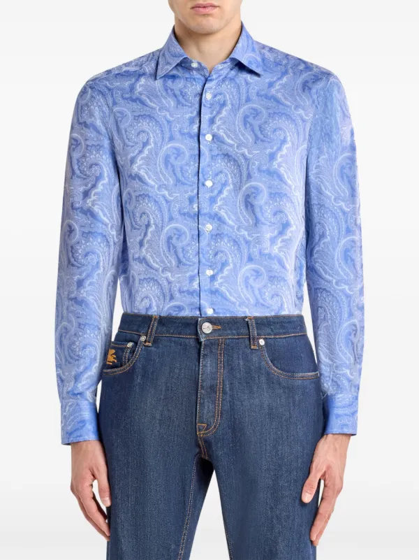 ETRO ペイズリー シャツ | ブルー | FARFETCH JP