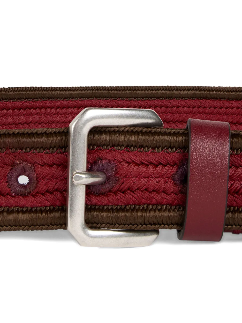 ETRO Geweven leren riem - Rood