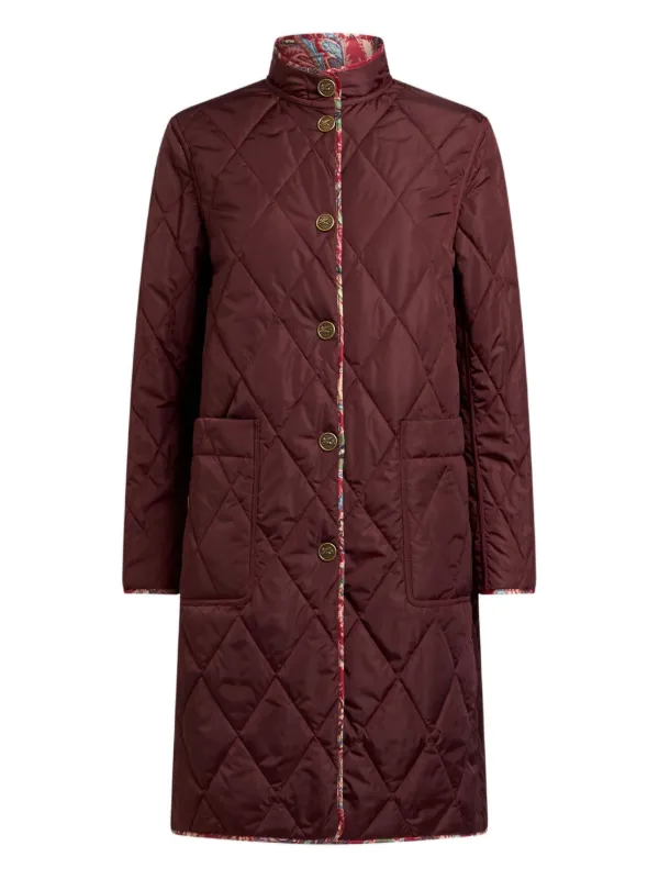 ETRO リバーシブル キルティングコート | レッド | FARFETCH JP