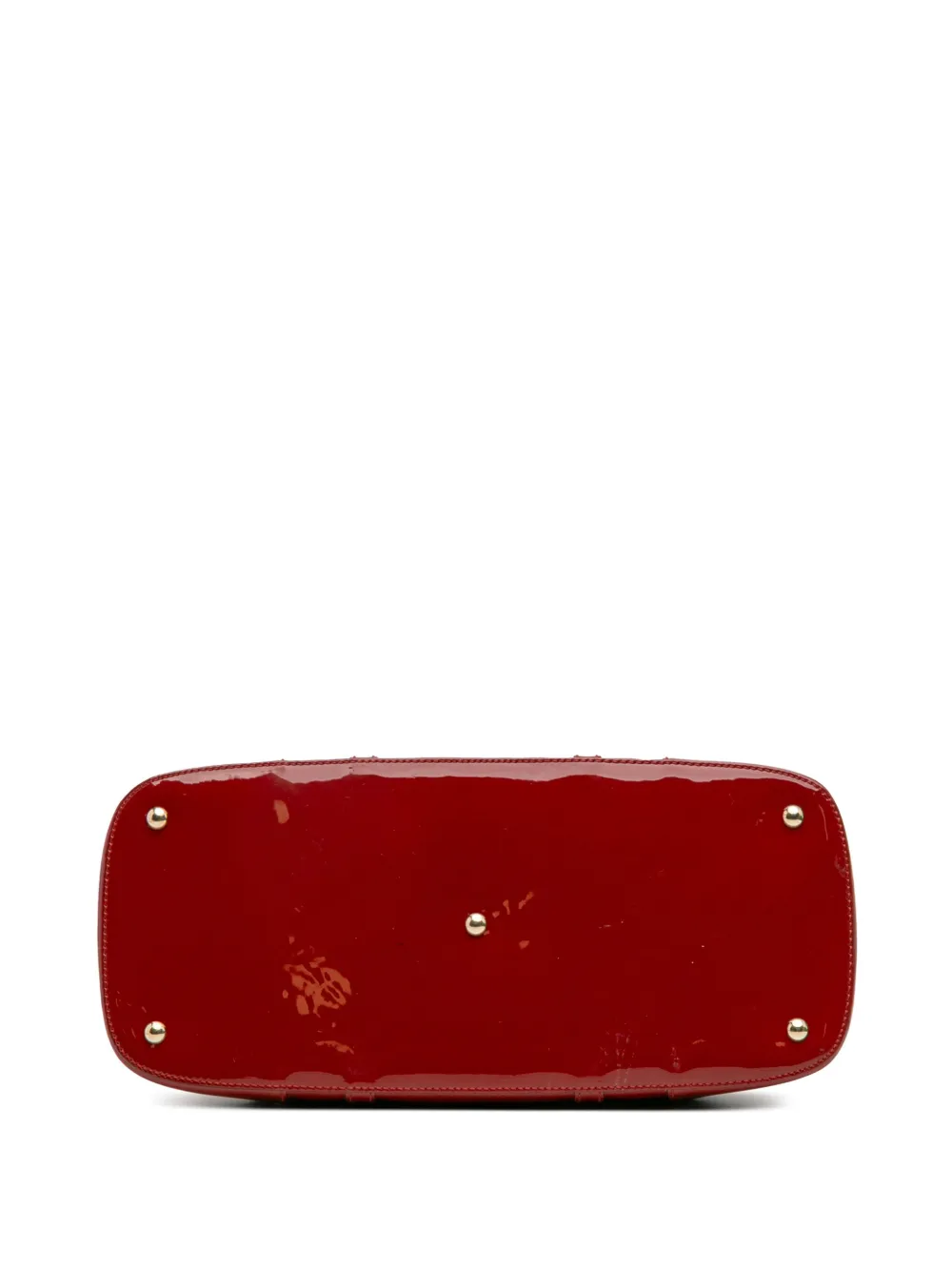 Pre-owned Gucci 2016-2025 Large Microssima Patent Nice Dome Top Handle Bag Satchel In Red