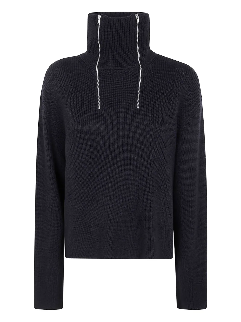 PierAntonioGaspari zip turtleneck knitwear - Nero