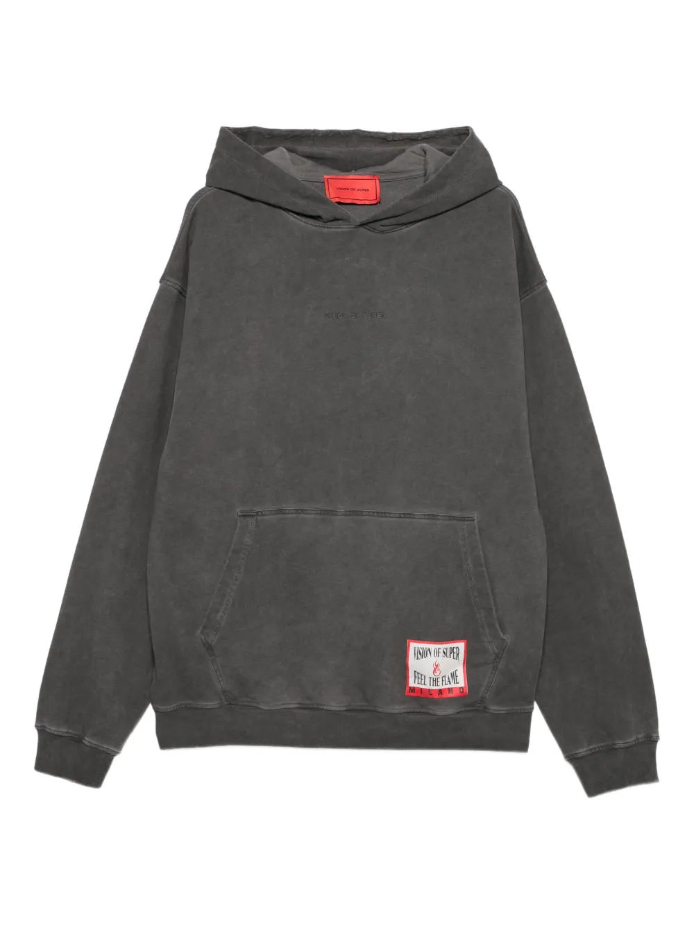 Vision Of Super logo-patch hoodie | Black | Image 1