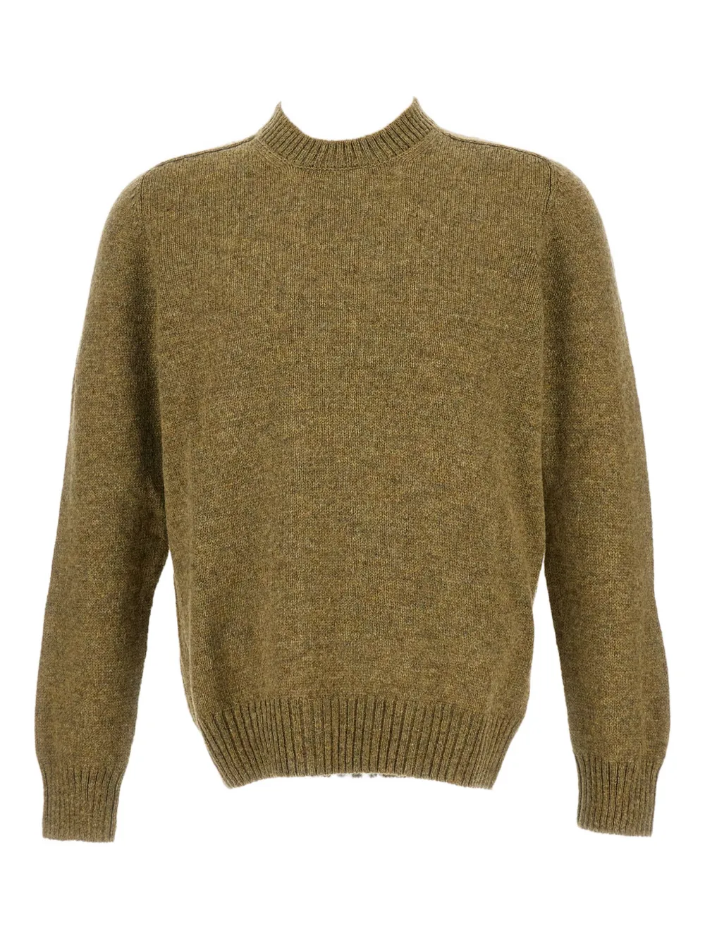 Gran Sasso Ribbed Crew-neck Sweater In Green