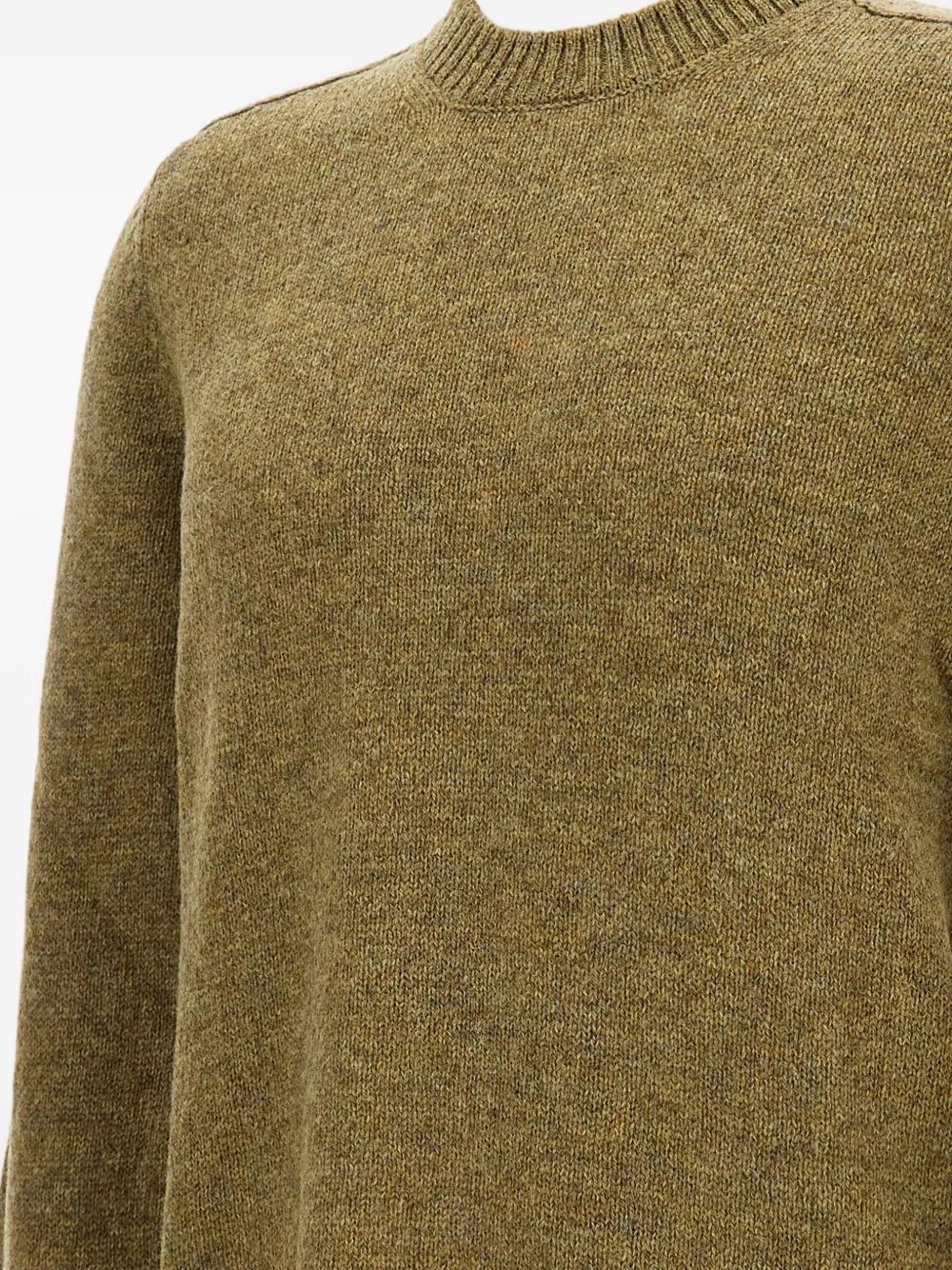 Gran Sasso Ribbed Crew-neck Sweater In Green