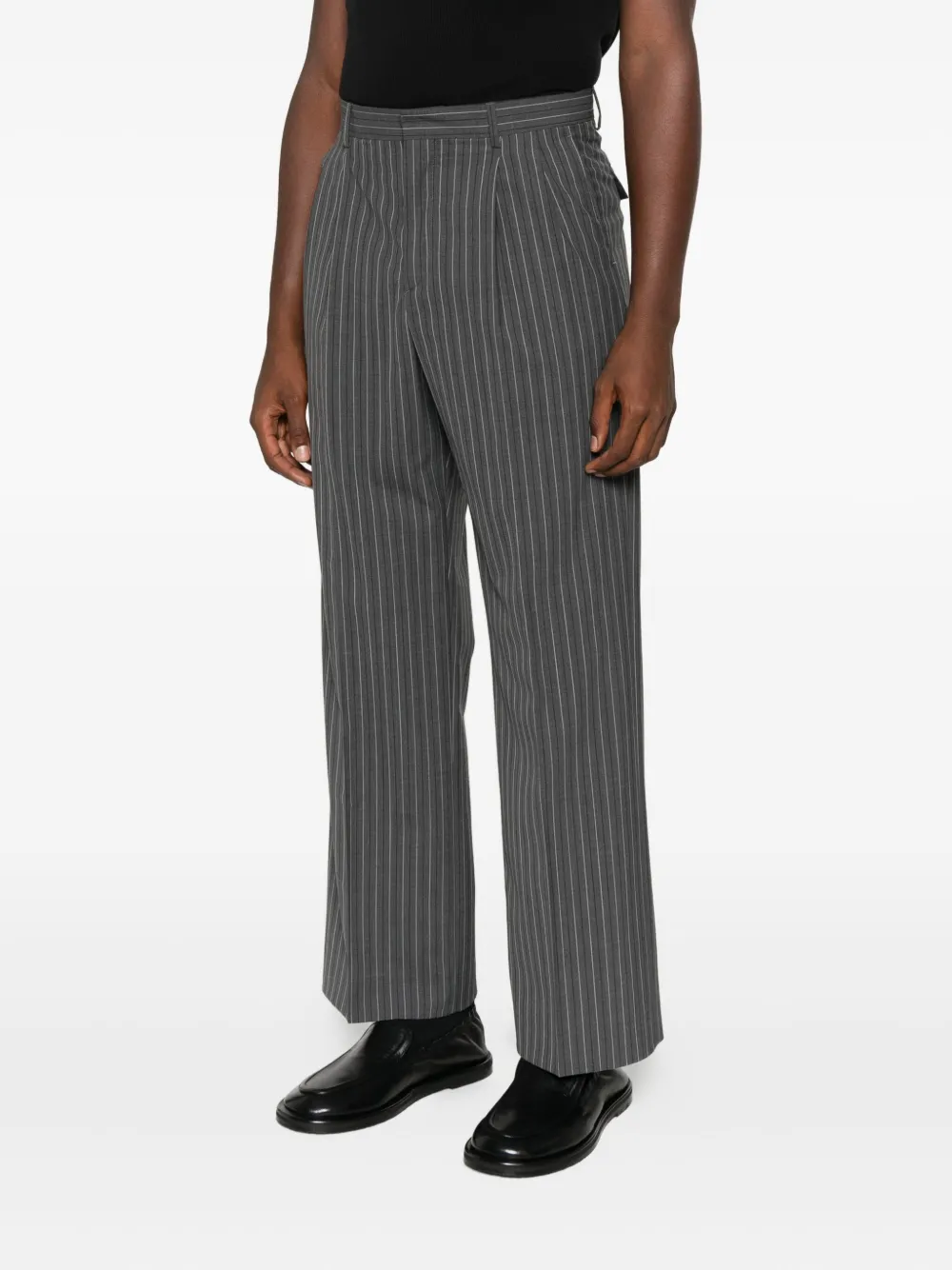 Sunflower Pinstripe Tailored Trousers In Gray