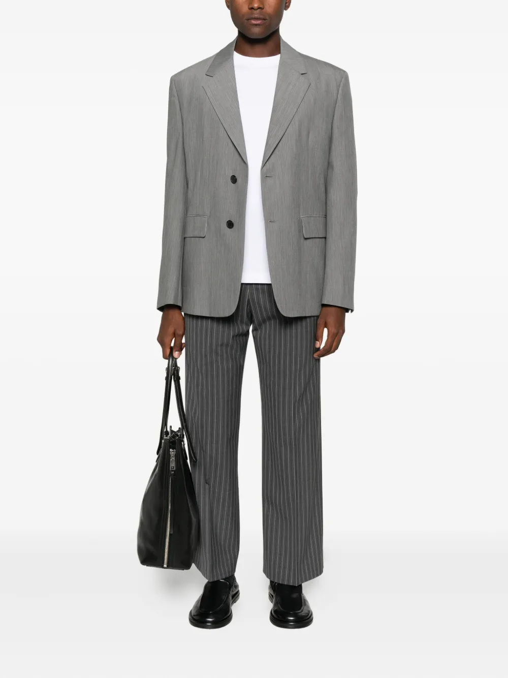 Sunflower Pinstripe Tailored Trousers In Gray