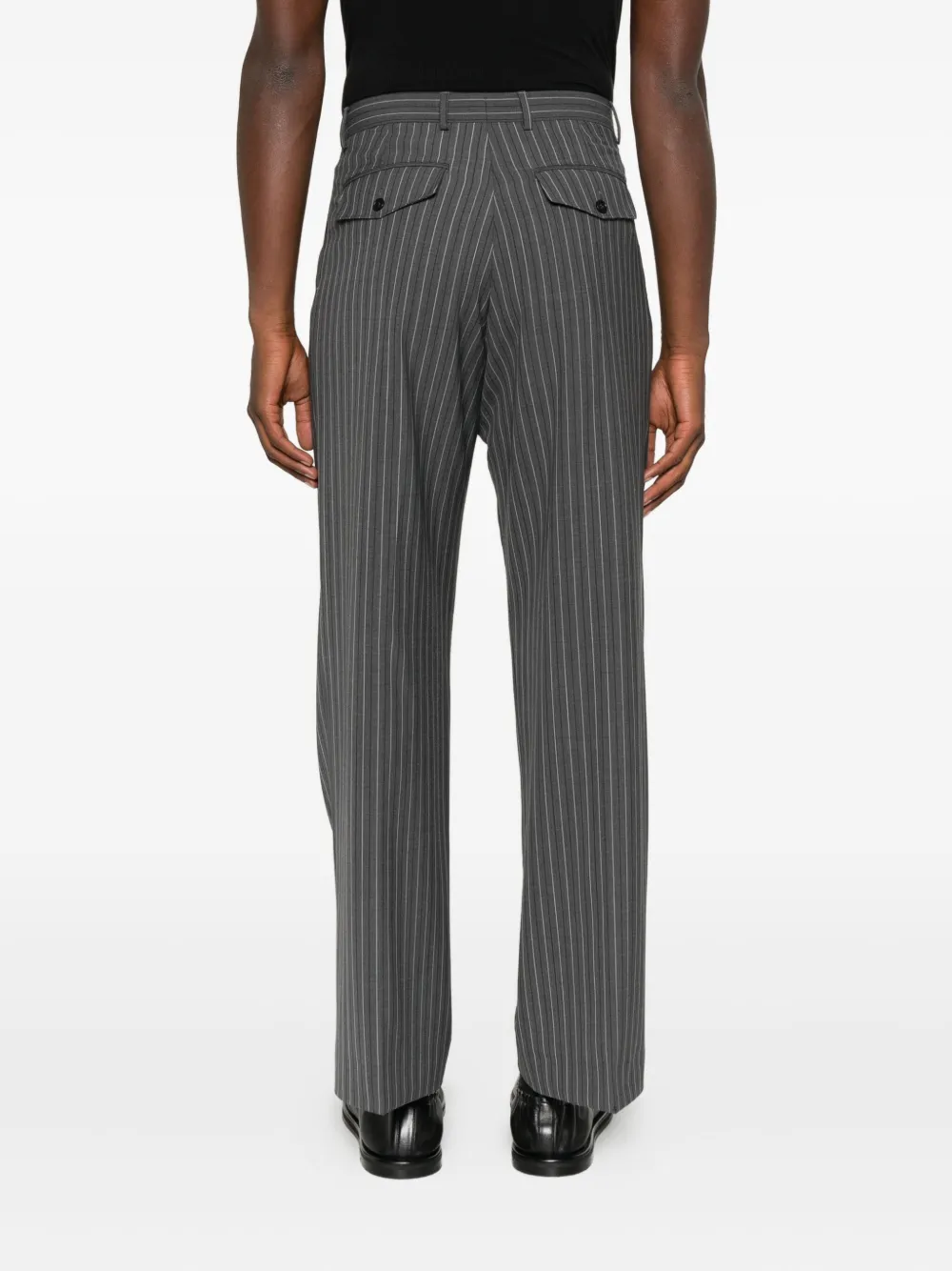 Sunflower Pinstripe Tailored Trousers In Gray