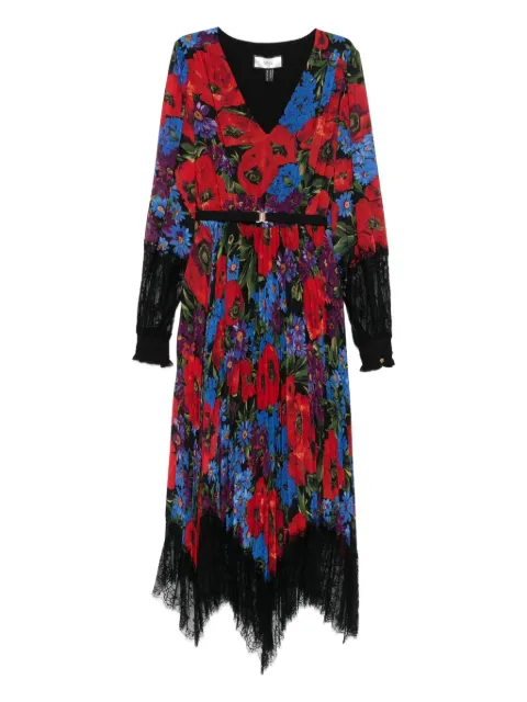 NISSA floral-print lace midi dress