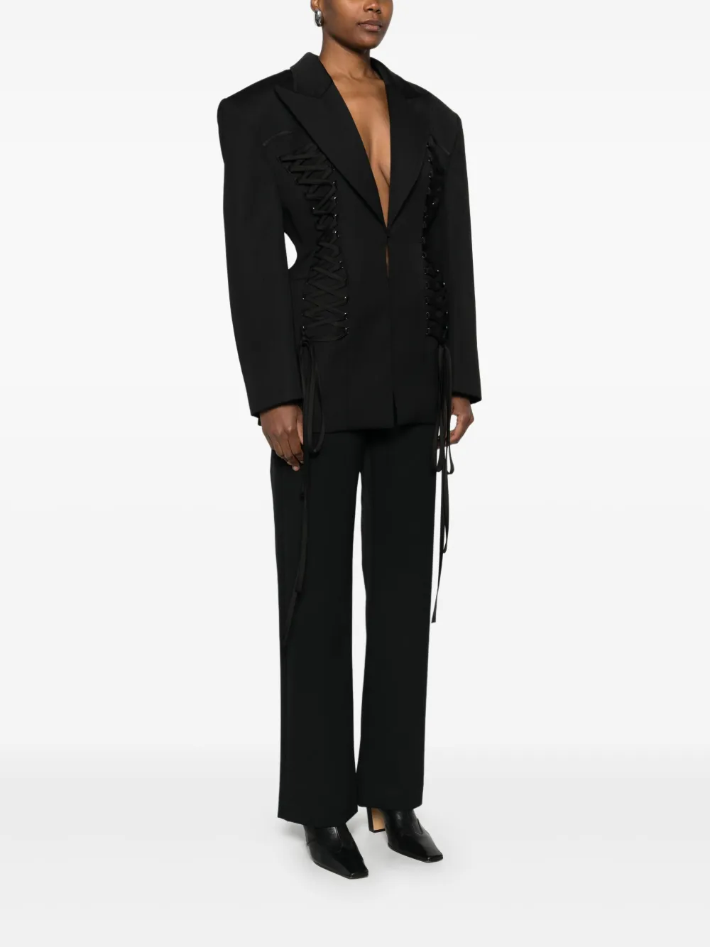 NISSA Blazer met veters Zwart