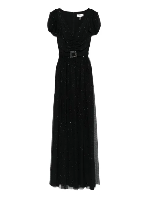 NISSA belted short-sleeved dress