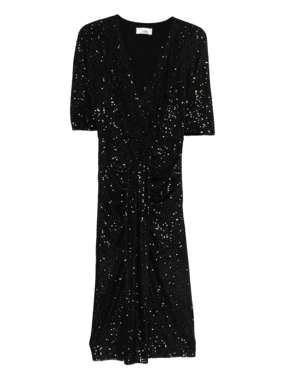 NISSA sequinned midi dress | Black | Image 1