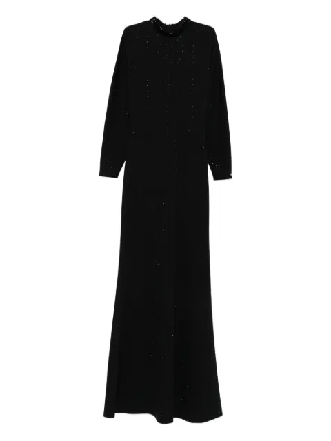 NISSA rhinestone-embellished long-sleeve dress