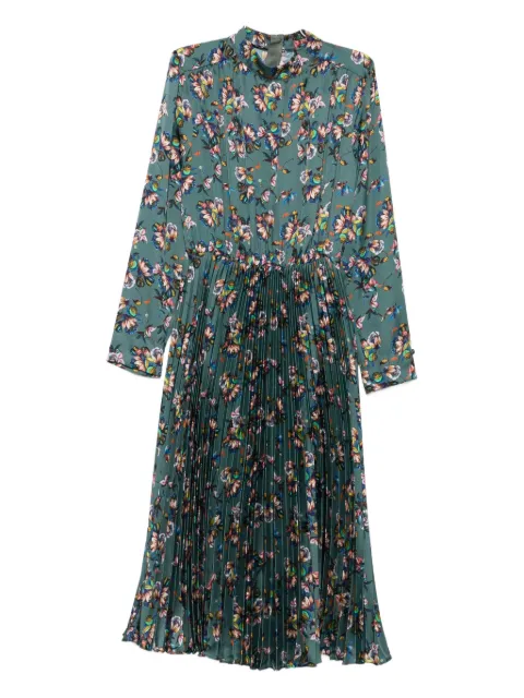 NISSA vestido con estampado floral y pliegues