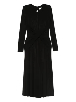 TWINSET Wrap Midi Dress | Black | FARFETCH