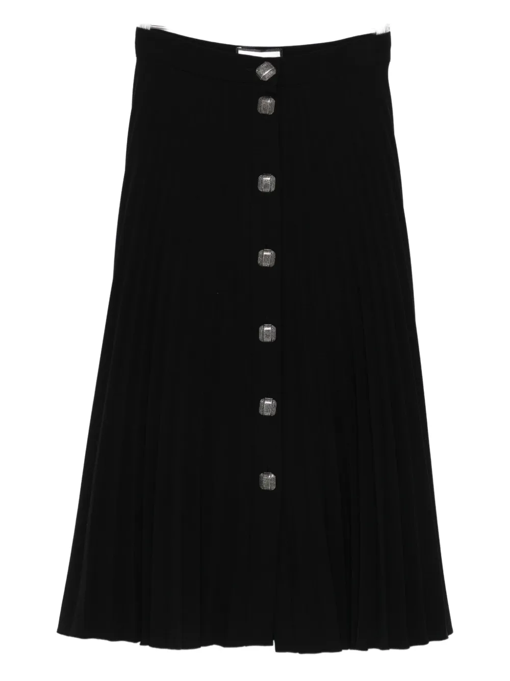 NISSA button midi skirt | Black | Image 1