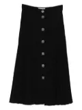 NISSA button midi skirt - Black