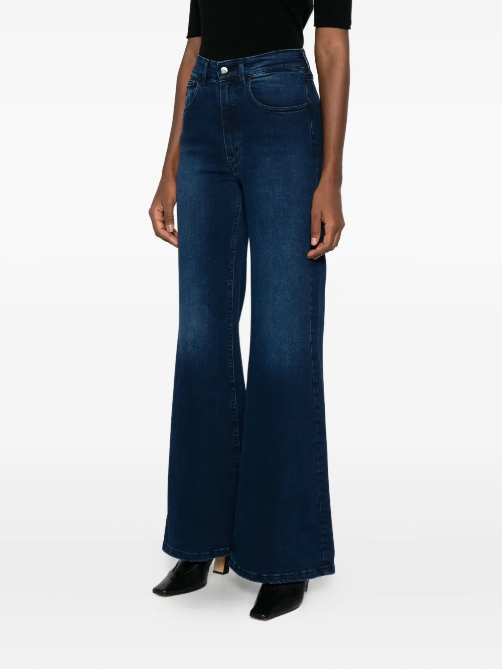Lois Jeans High-waisted Flared Jeans In Blue