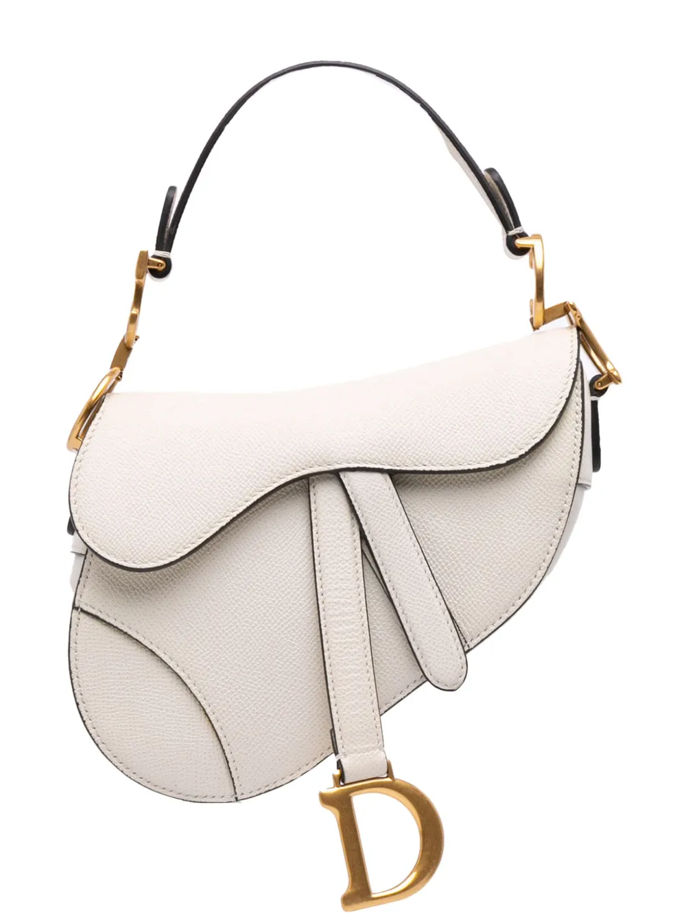 Christian Dior Pre-Owned 2022 Mini Grained Calfskin Saddle Bag satchel Christian Dior Pre-Owned 2022 Mini Grained Calfskin Saddle Bag satchel