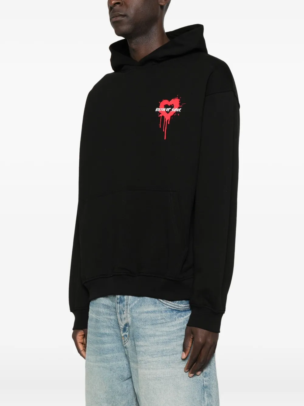 Vision Of Super Hoodie met print Zwart