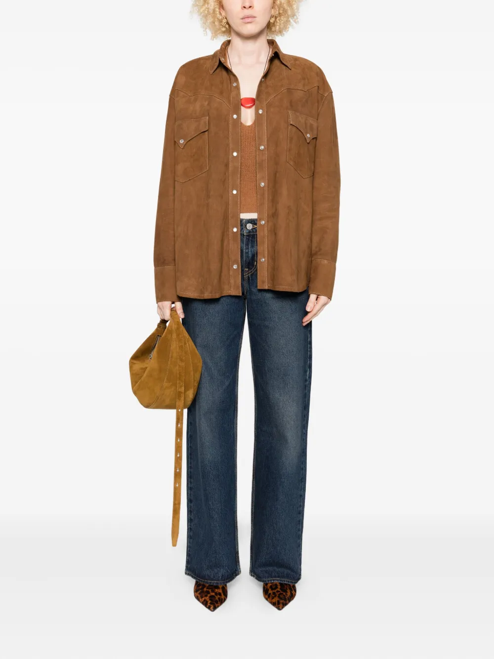 LOIS JEANS  long-sleeved suede shirt jacket | Leather Jackets | Image 2