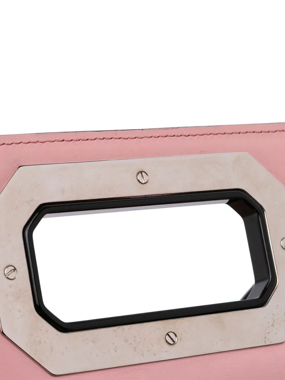 Pre-owned Prada 2021-2025 City Calf Plex Ribbon Crossbody Bag In Pink