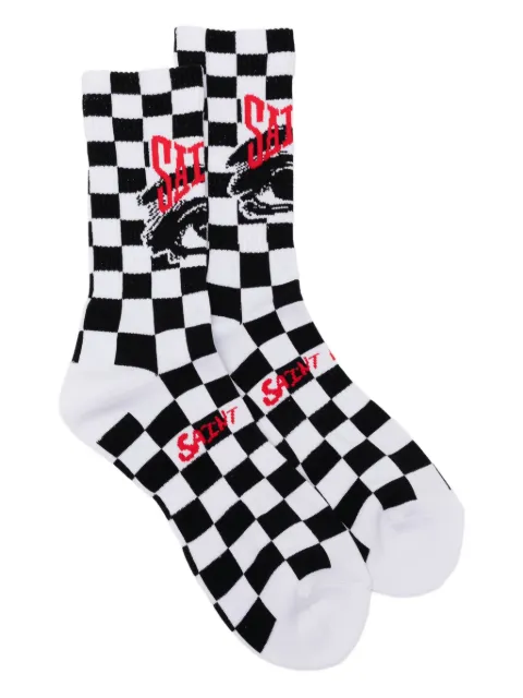 Le Mont Saint Michel checked socks