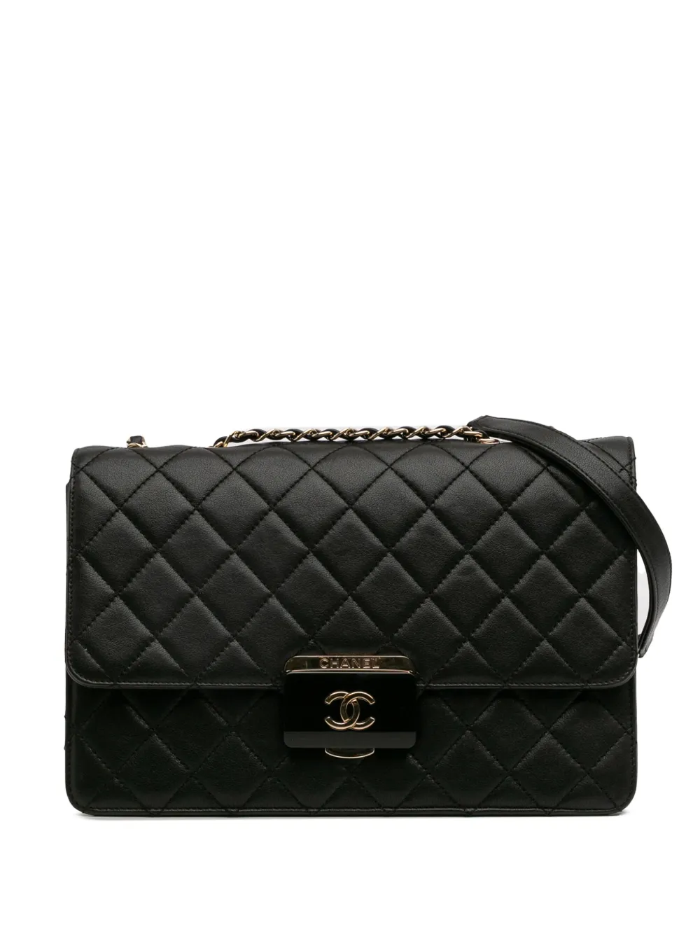 CHANEL Pre-Owned 2016-2017 Large Sheepskin Beauty Lock Flap shoulder bag | Black | Image 1