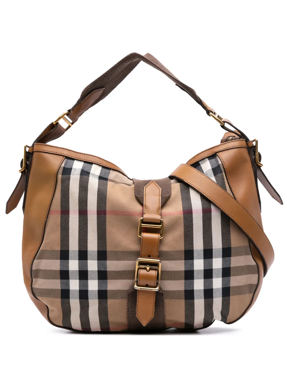 Burberry Pre-Owned 2000-2017 House Check Canvas Ashwood Hobo satchel | Brown | Image 1