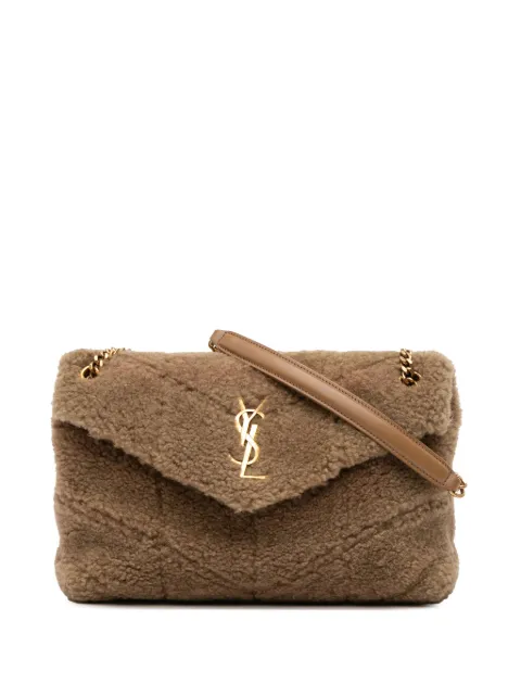 Saint Laurent Pre-Owned 2021 Small Shearling Loulou Puffer shoulder bag