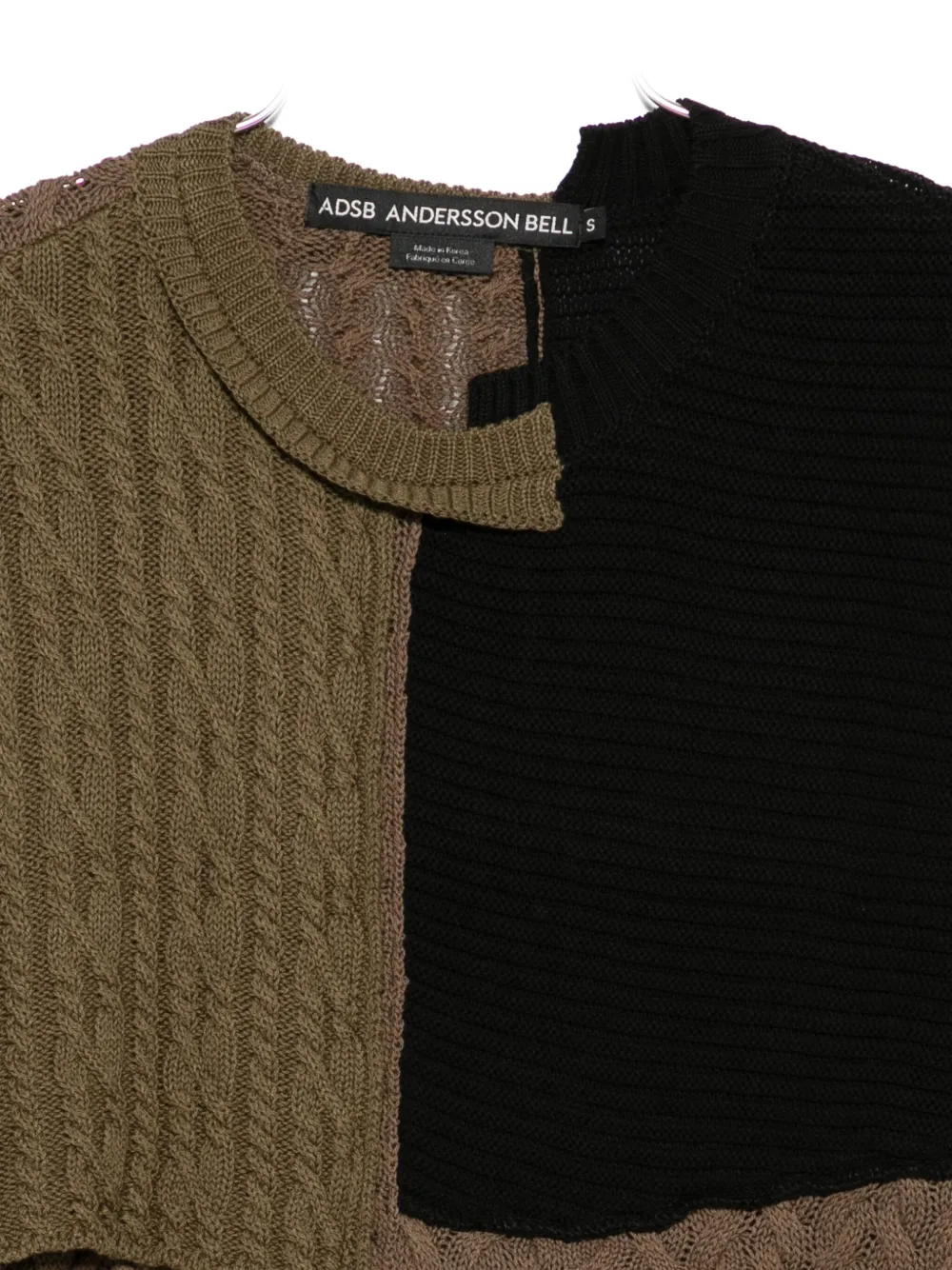 Andersson Bell Cable-knit Sweater In Green