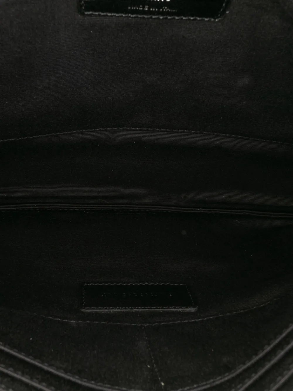 Pre-owned Saint Laurent 2017 Leather Star Rider Tablet Pouch Clutch Bag In Black
