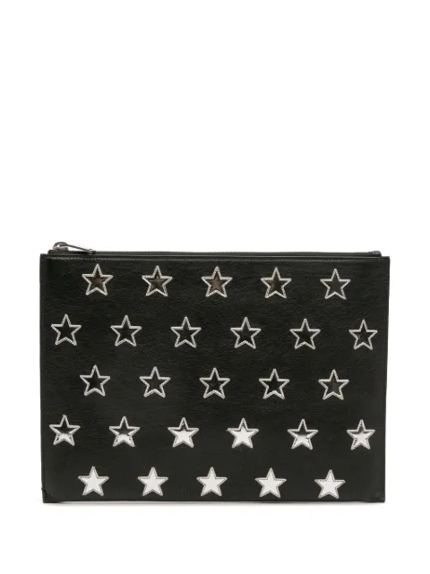 Saint Laurent Pre-Owned 2017 Leather Star Rider Tablet Pouch clutch bag